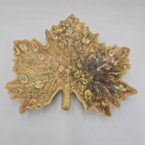 Maple Leaf Dishes - Etsy Vintage Stevens Art Pottery Maple Leaf Dish Signed MCM Tray Yellow Green